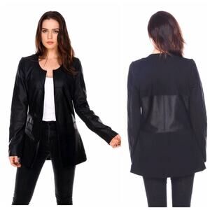 Leather & Cloth Blazer NWT My Tribe Soft Lightweight Jacket Retail $499 Sz L